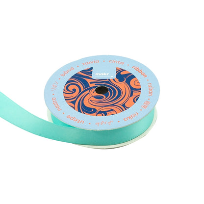 Makr Ribbon, Aqua Satin- 16mmx4.5m