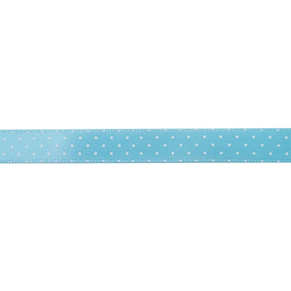 Makr Ribbon, Small Dots Blue Satin- 9mmx9.1m