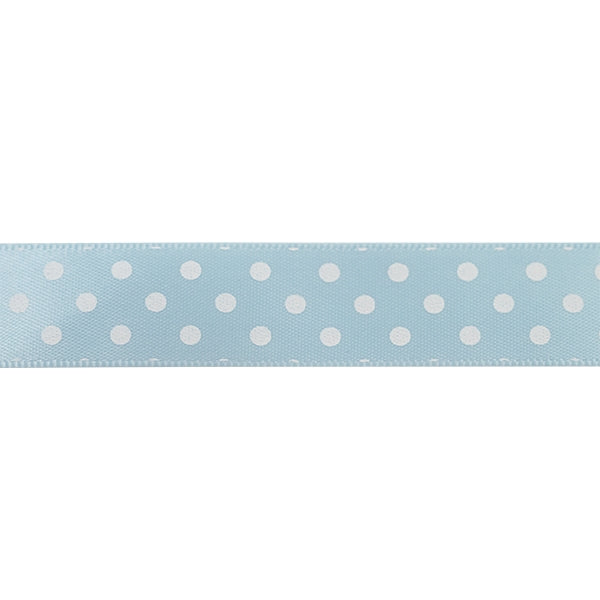 Makr Ribbon, Medium Dots Blue Satin- 16mmx4.5m