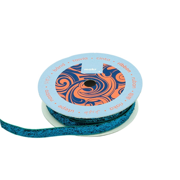 Makr Ribbon, Blue Metallic- 9mmx9.1m