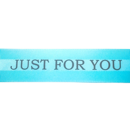 Makr Ribbon, Just for You Blue Satin and Grosgrain- 25mmx3.6m