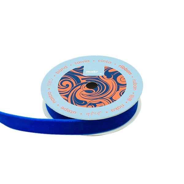 Makr Ribbon, Blue Velvet- 16mmx4.5m