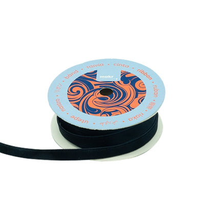 Makr Ribbon, Black Velvet- 9mmx9.1m