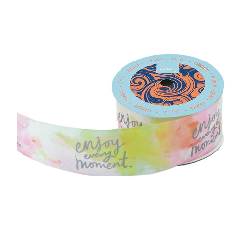 Makr Ribbon, Enjoy Every Moment Satin- 38mmx3.6m