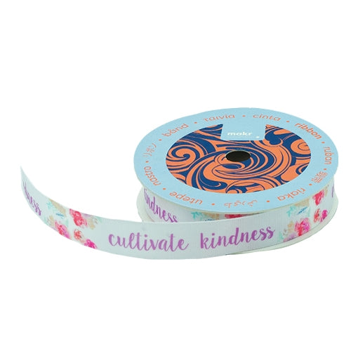 Makr Ribbon, Cultivate Kindness Satin- 16mmx4.5m