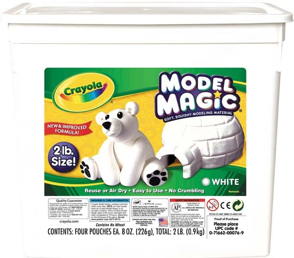 Crayola Model Magic Resealable Bucket, White-  4 x 8oz