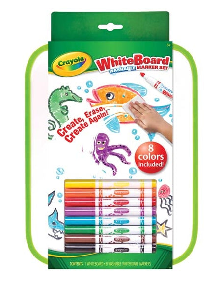 Crayola Whiteboard with 8 Washable Markers – Lincraft