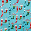 Christmas Cotton Fabric, Stockings- Width 112cm