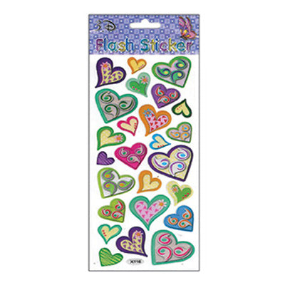 Sullivans Puffy Sticker, Groovy Hearts