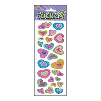 Sullivans Puffy Sticker, Hearts