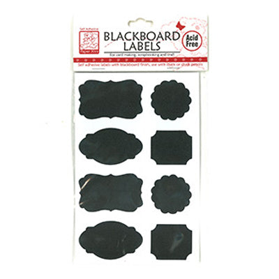 Stickers Chalkboard Stickers, Small Shapes- 4pk