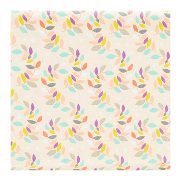 Emma & Mila Craft Print Fabric, Multicolour Ferns- Width 112cm