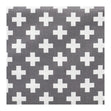 Emma & Mila Craft Print Fabric, Black Coral Hexagon- Width 112cm
