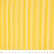 Spots & Stripes Cotton Fabric, Mid Stripe White & Lemon- Width 112cm