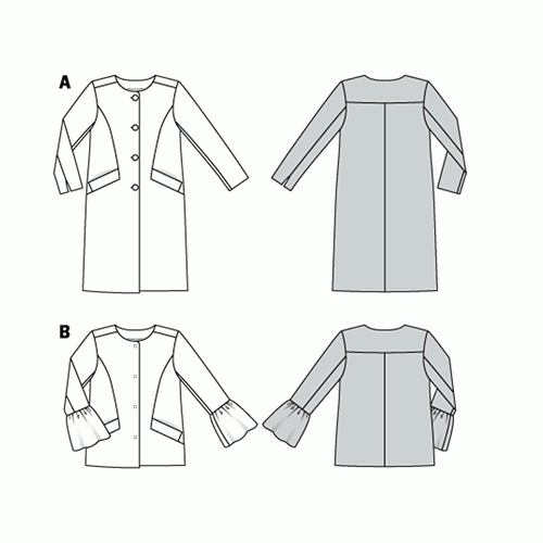 Burda Pattern X06248 Misses' Lined Coat Or Jacket (8-18)