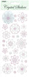 Arbee Crystal Sticker, Flowers- Silver