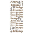 Arbee Sticker, Happy Birthday Glitter- Gold