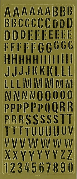 Arbee Sticker, Alphabet Large- Gold – Lincraft