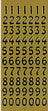 Arbee Sticker, Numbers Extra Large- Gold