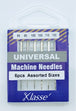 Klasse Universal Mix Machine Needle, Size 60/100/110/120- 6pk
