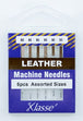 Klasse Leather Mix Machine Needle, Size 80/90- 6pk