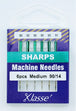 Klasse Sharp Machine Needle, Size 90/14- 6pk