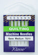 Klasse Quilting Machine Needle, Size 75/11- 6pk