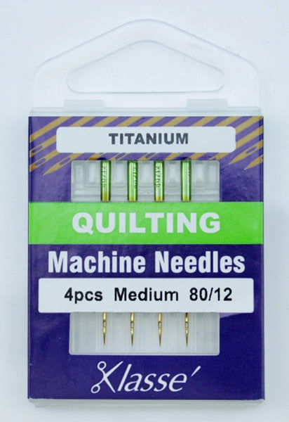 Klasse Quilting-Titanium Machine Needle, Size 80/12- 4pk