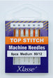 Klasse Topstitch Machine Needle, Size 80/12- 6pk