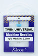 Klasse Twin-Universal Machine Needle, Size 80/3.0mm
