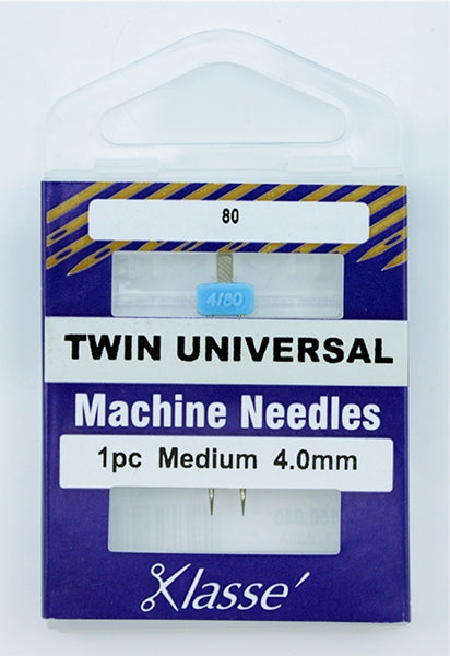 Klasse Twin-Universal Machine Needle, Size 80/4.0mm