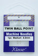 Klasse Twin-Ballpoint Machine Needle, Size 80/4.0mm