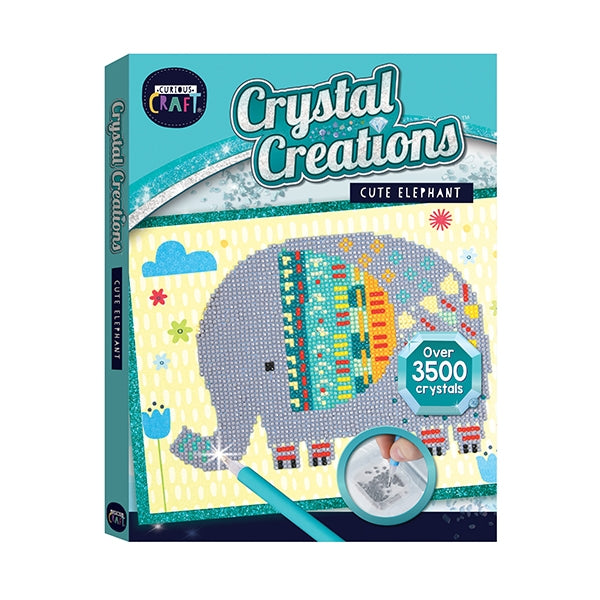 Hinkler Crystal Creations Canvas, Cute Elephant