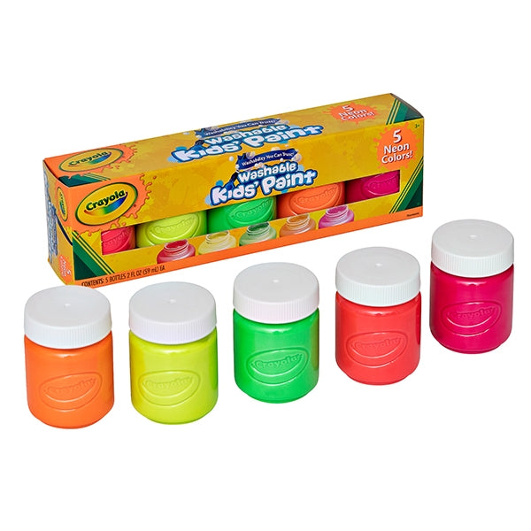 Crayola Neon Paints Washable- 5pk