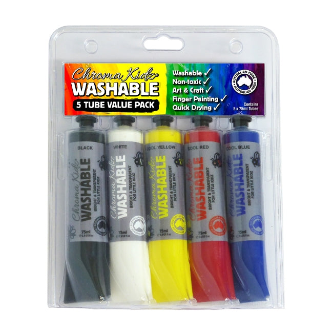 Chromakidz Washable Acrylic Paint- 5pk