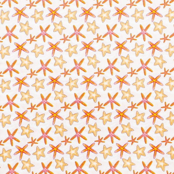 Under the Sea Cotton Fabric, Starfish- Width 112cm