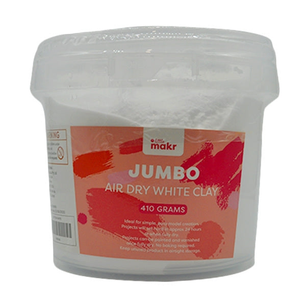 Little Makr Air Dry Clay in Jumbo Tub, Cotton White