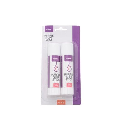 Makr Glue Stick, Purple- 2pk