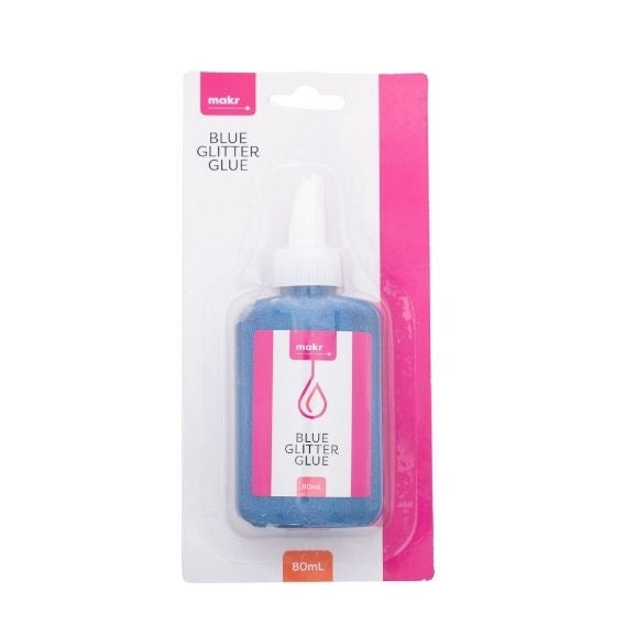 Makr Glitter Glue, Blue- 80ml