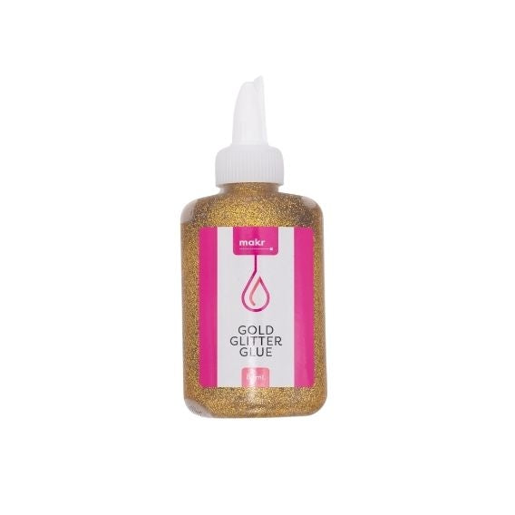 Makr Glitter Glue, Gold- 80ml