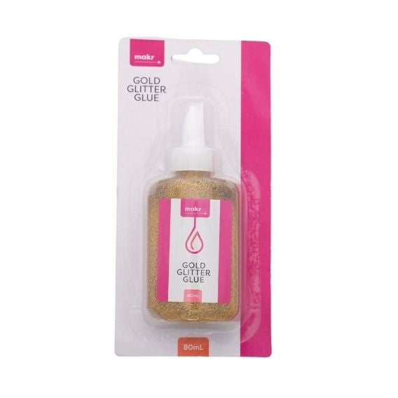 Makr Glitter Glue, Gold- 80ml