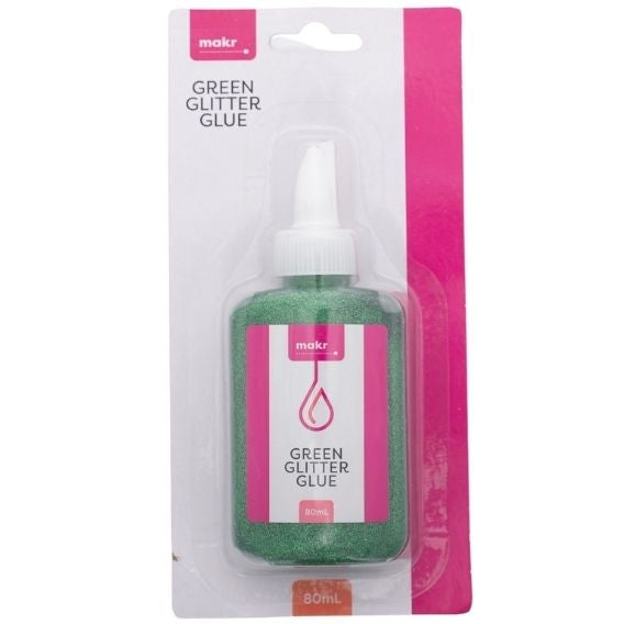 Makr Glitter Glue, Green- 80ml