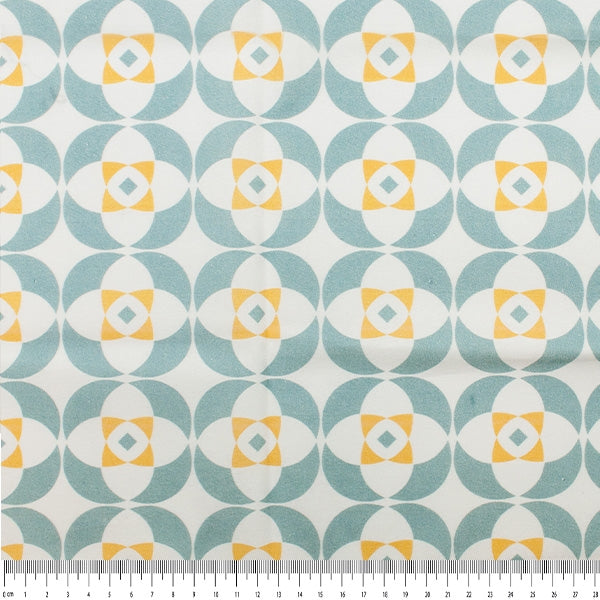 Sunny Vibe Fabric, Duck Egg Abstract- Width 112cm