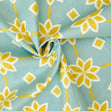 Sunny Vibe Fabric, Duck Egg Gold Tile- Width 112cm