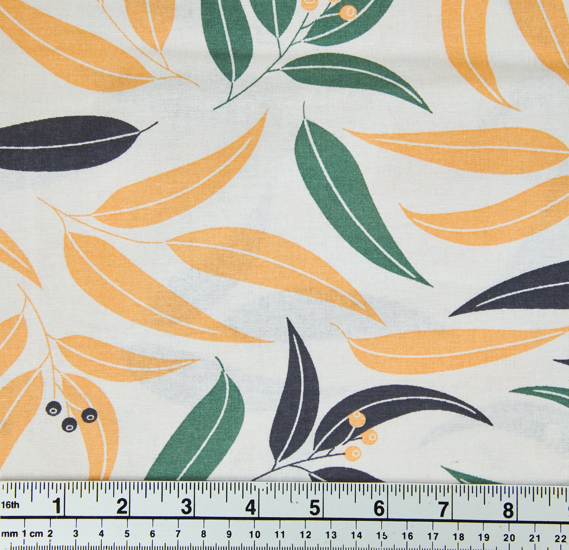 Gumnuts Cotton Fabric, Eucalypt Leaves- Width 112cm