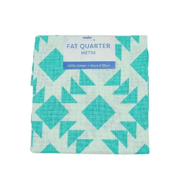 Fat Quarter Metre Fabric, Aqua Aztec- 50cmx55cm