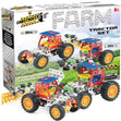 Construct It DIY Mechanical Kit, Farm Tractor Set with 2 Separate Vehicles- 254pc