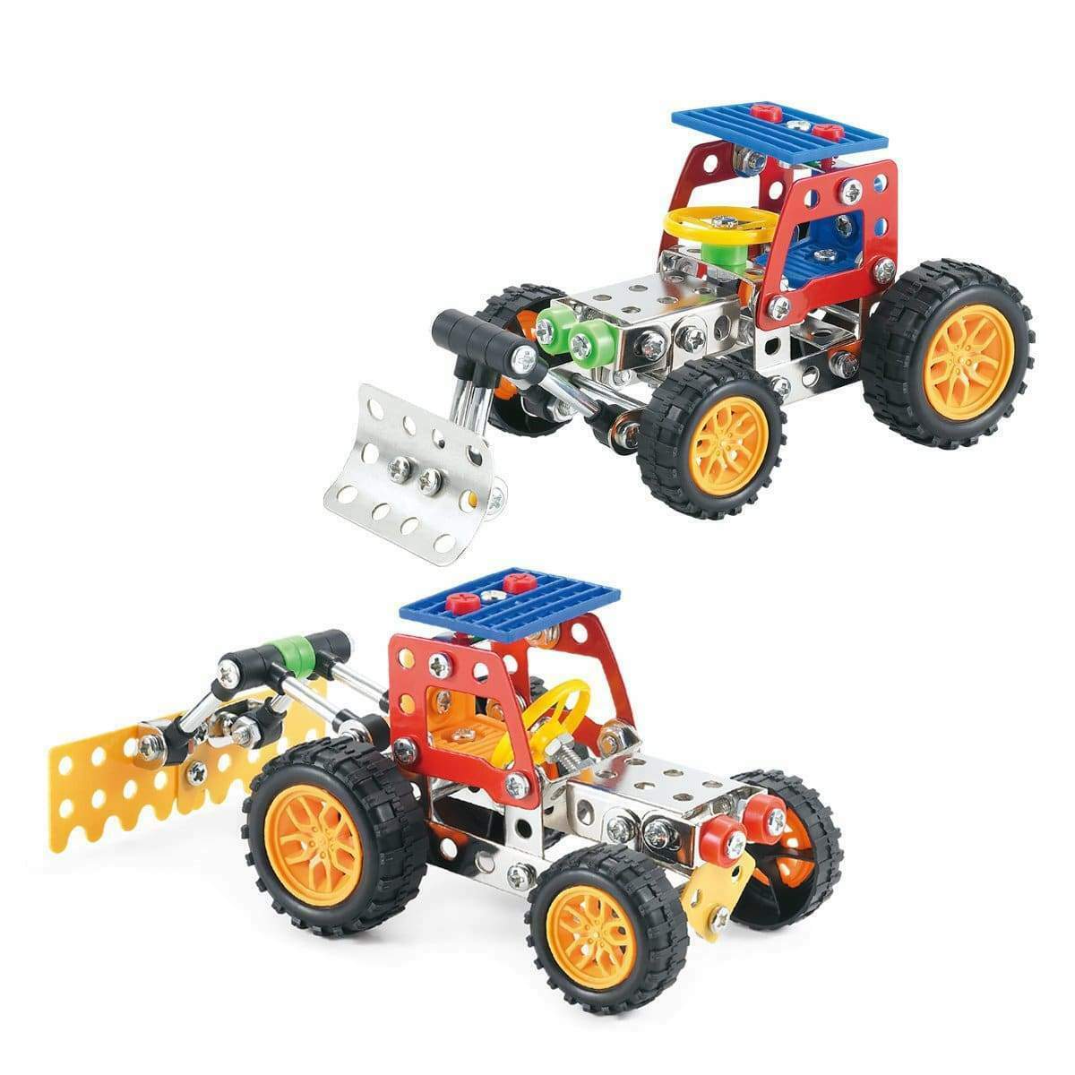 Construct It DIY Mechanical Kit, Farm Tractor Set with 2 Separate Vehicles- 254pc