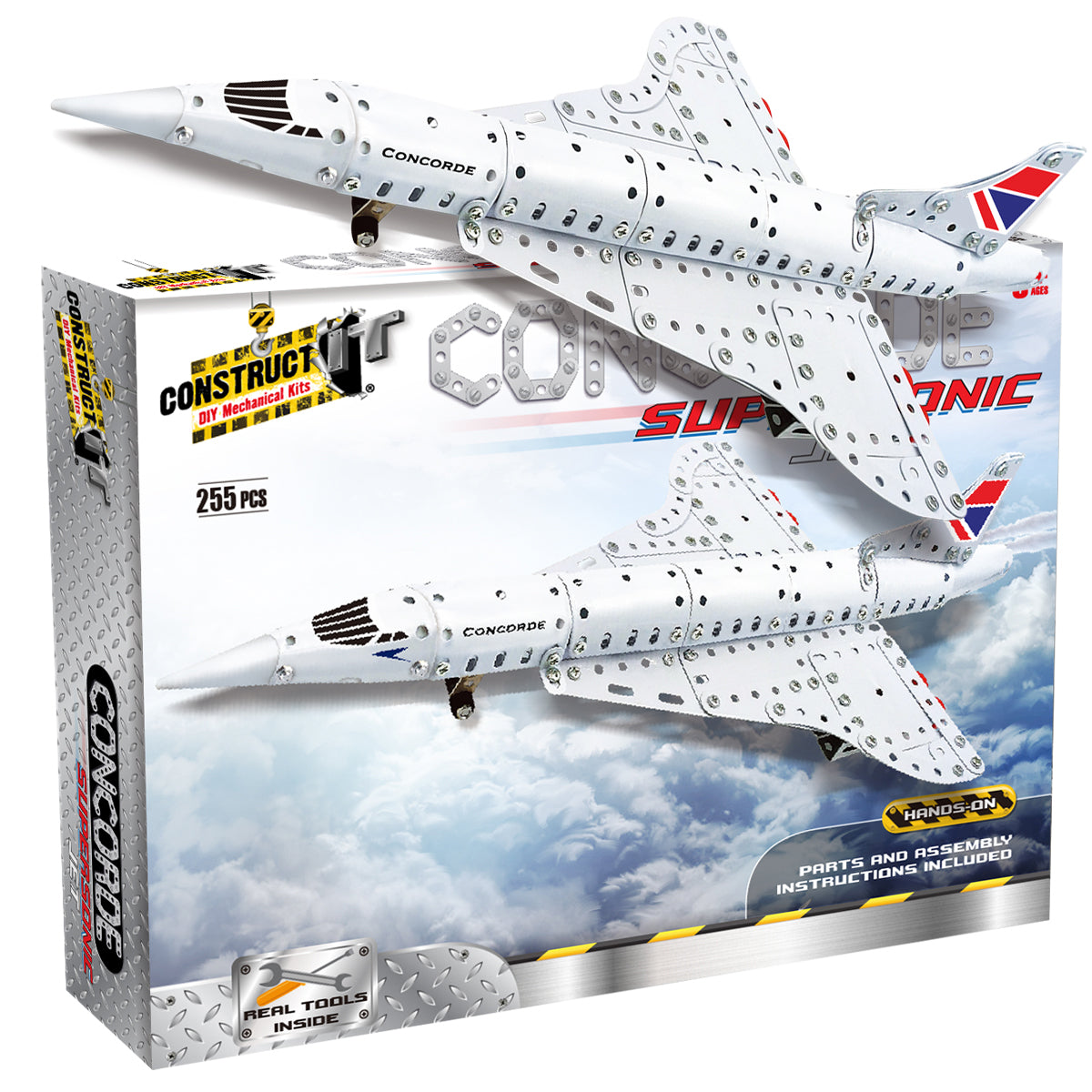 Construct It DIY Mechanical Kit, Concorde Supersonic Jet- 255pc