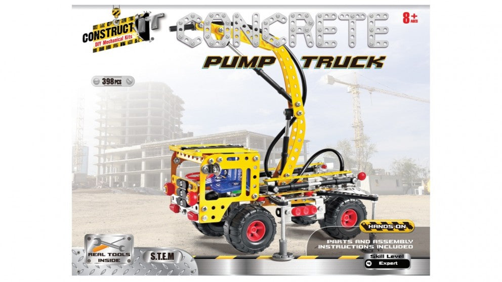 Construct It DIY Mechanical Kit, Concrete Pump Truck